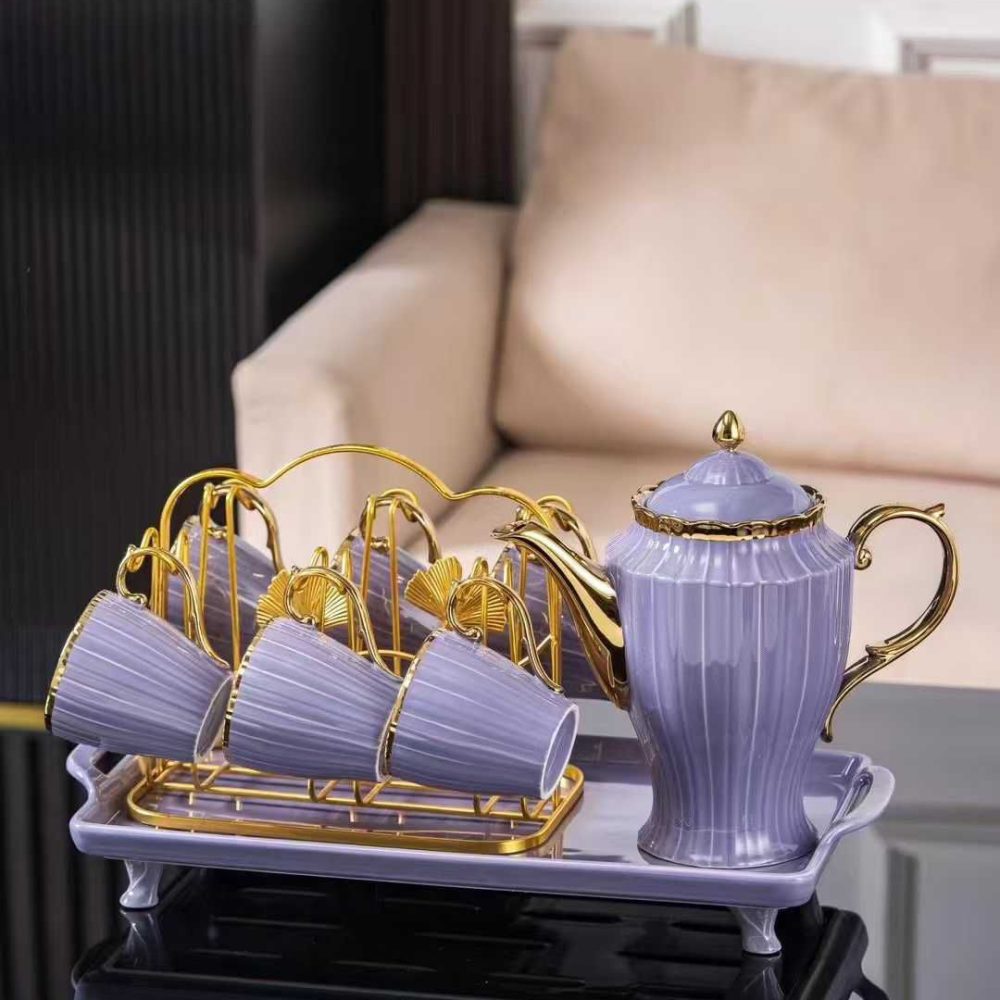 Vibrant colors tea pot set